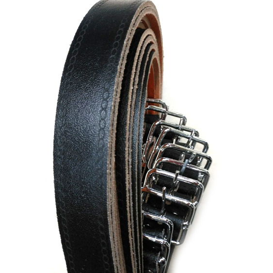 3.2cm豚革電気工針バックル-黒