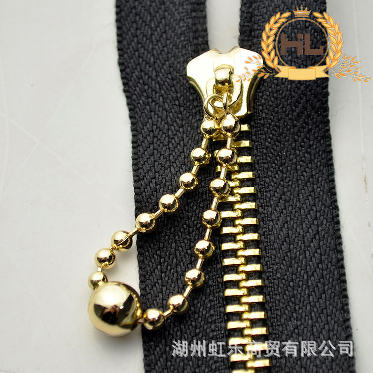 真鍮製スライダー + YKK 金銅歯 * 5#