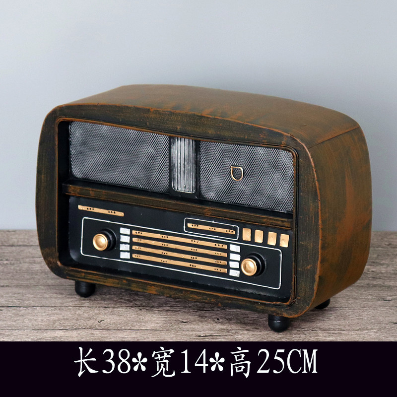 ラジオ38*14*25復古ブラウン