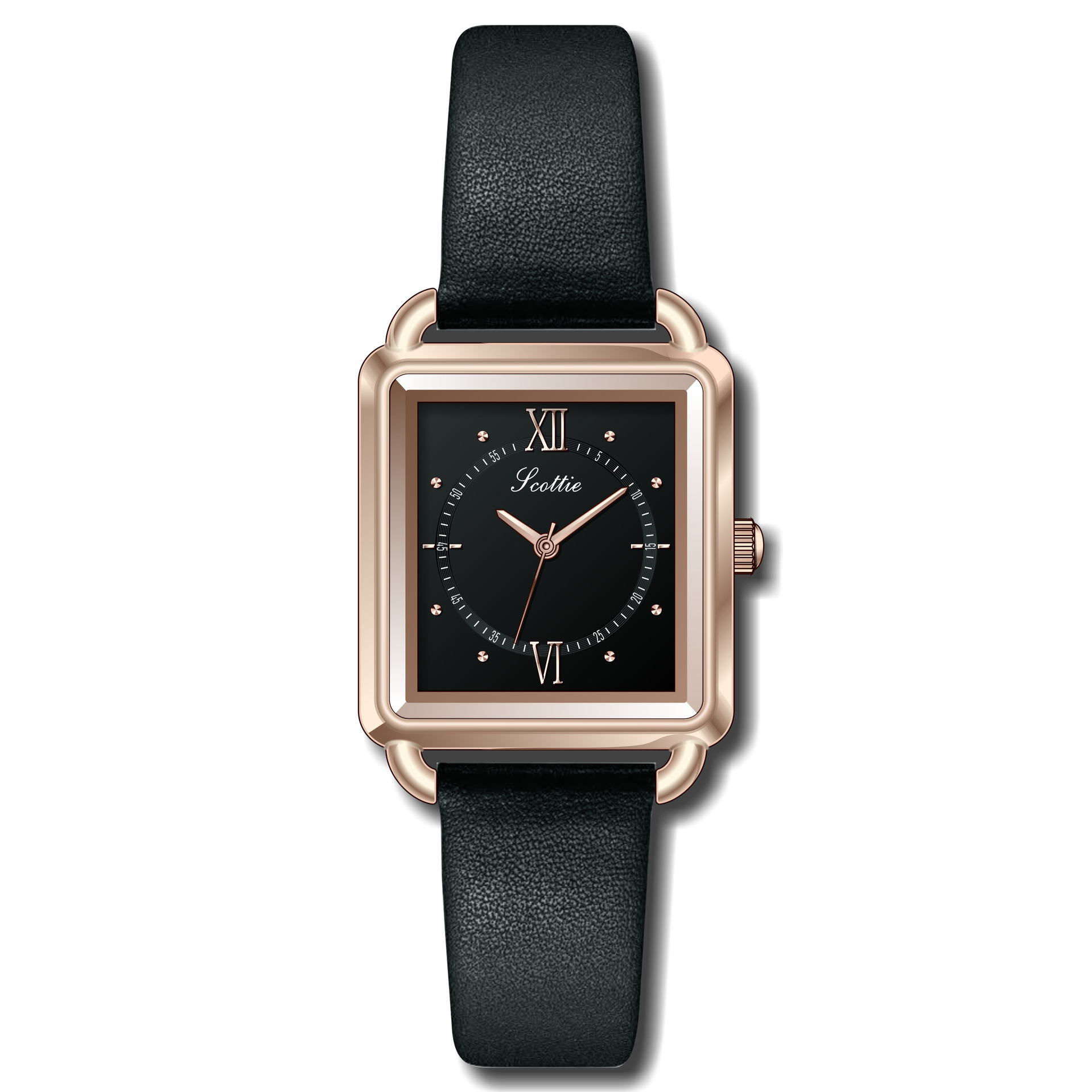 ローズゴールドシェルグリーンベルト