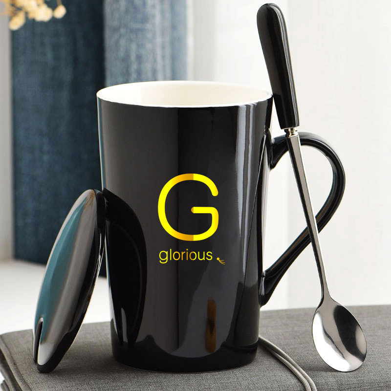 G-黒の本物の金 (蓋付きスプーン)