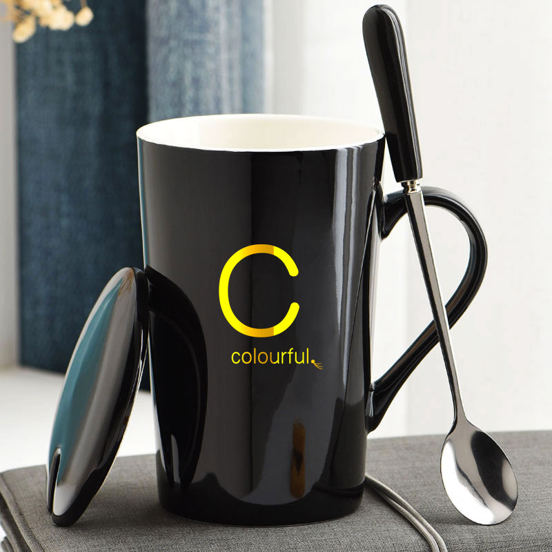 C-黒の本物の金 (蓋付きスプーン)
