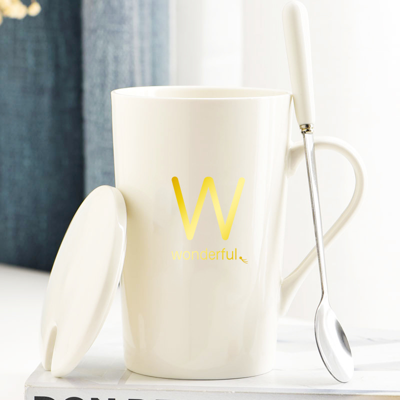 W-白の本物の金 (蓋付きスプーン)