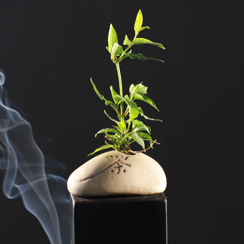 寂風茶の字の小さい花器