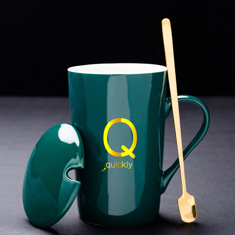 Q-墨緑真金金 (蓋 + 金スプーンを含む)