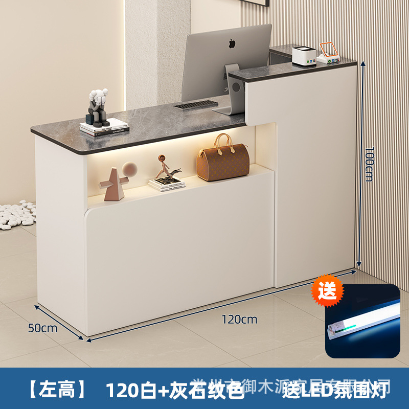 ムーアストーンカラー+ホワイトキャビネット-120cm【左コーナー】