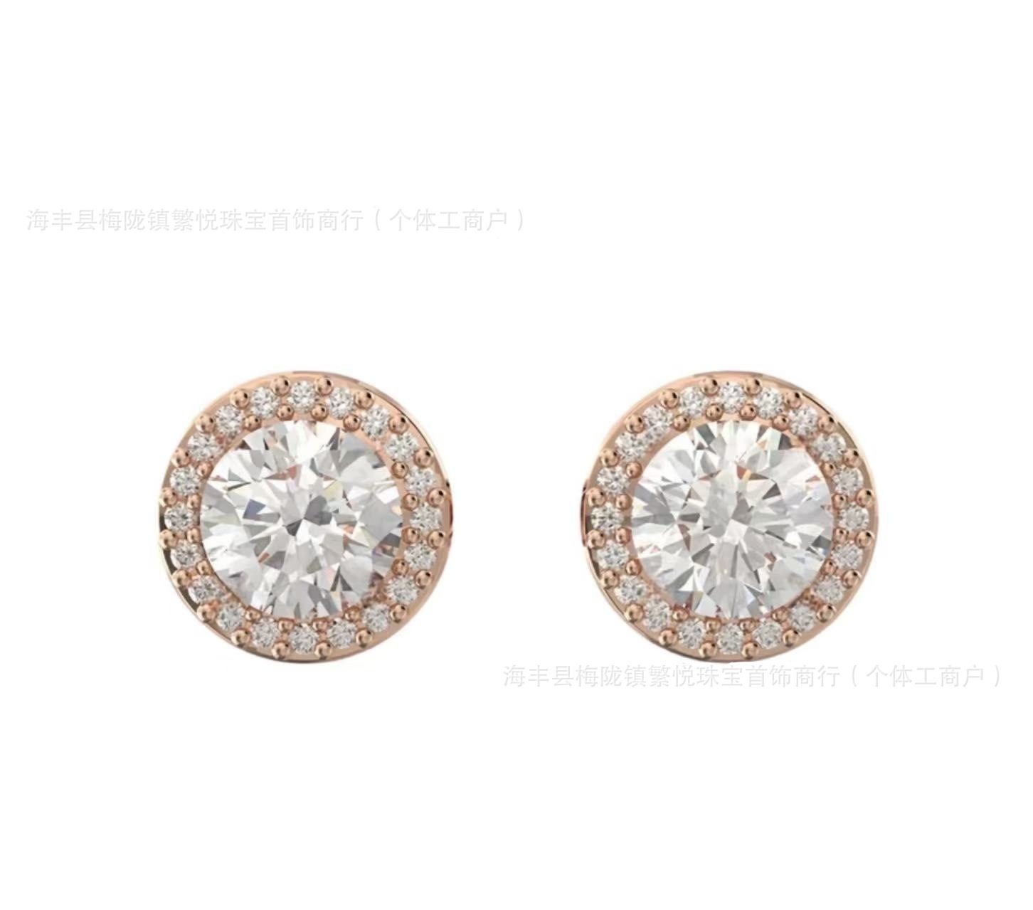 ローマン ローズゴールド スタッド ピアス