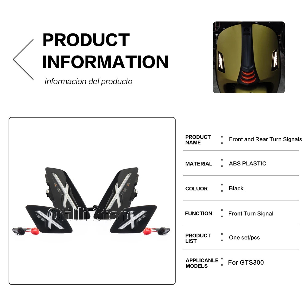 Vespa GTS300 2023-2025 ウインカー 4点セット Xスタイル