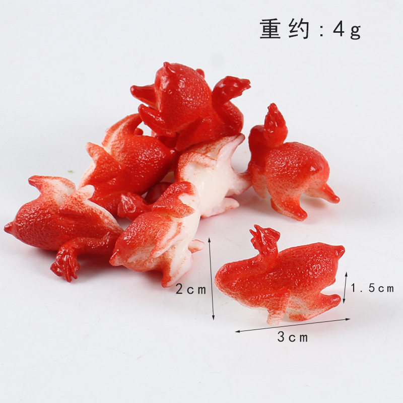 3cmの赤と白のひよこ