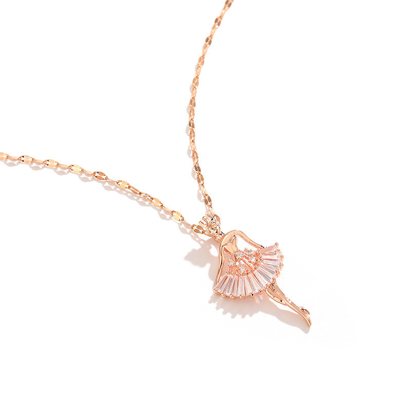 204バレエの女の子ローズゴールド