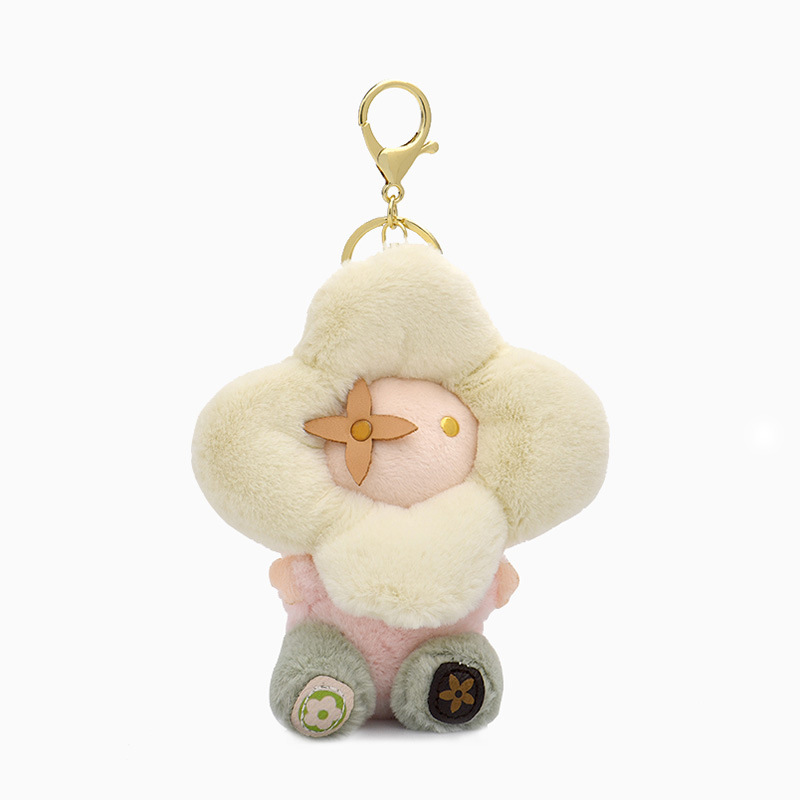 【ホワイト】ひまわりペンダント(足裏に白黒の花)