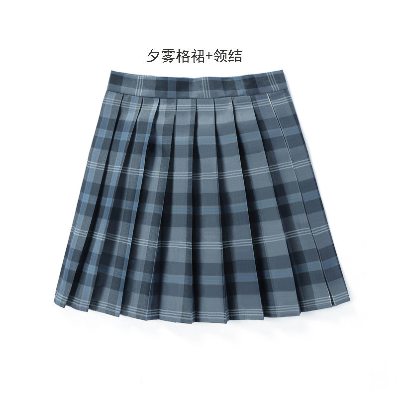 Xiwuチェック柄スカート+蝶ネクタイ