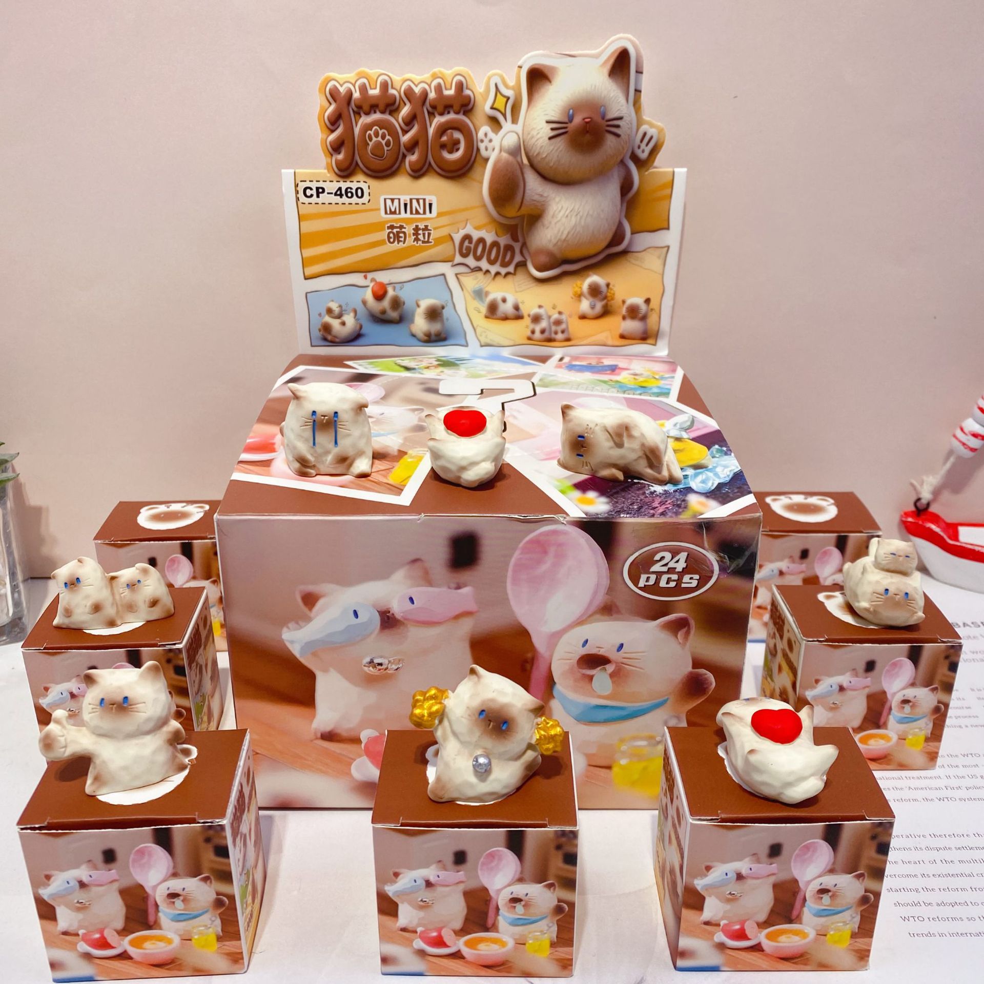 460 猫ブラインドボックス小さなかわいいピース