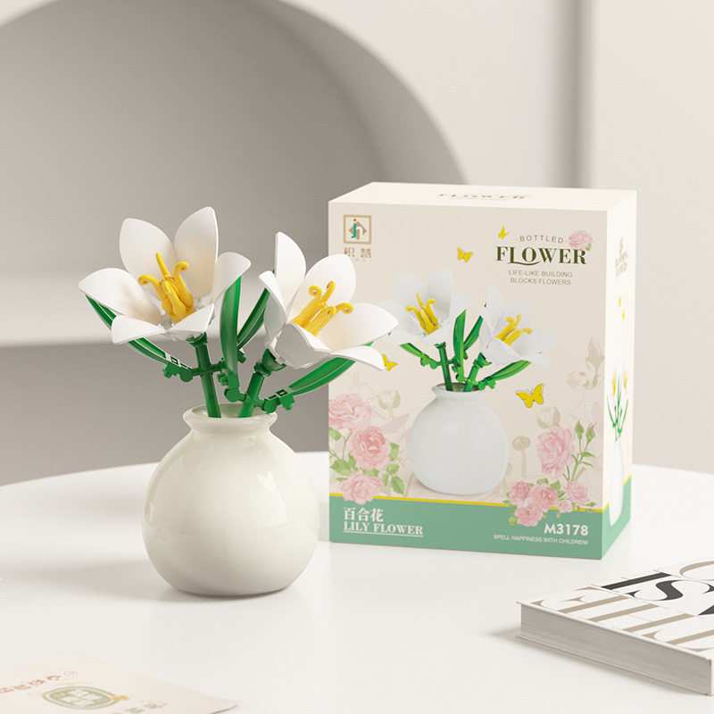 M3178/ユリ/花瓶付き/カラーボックス