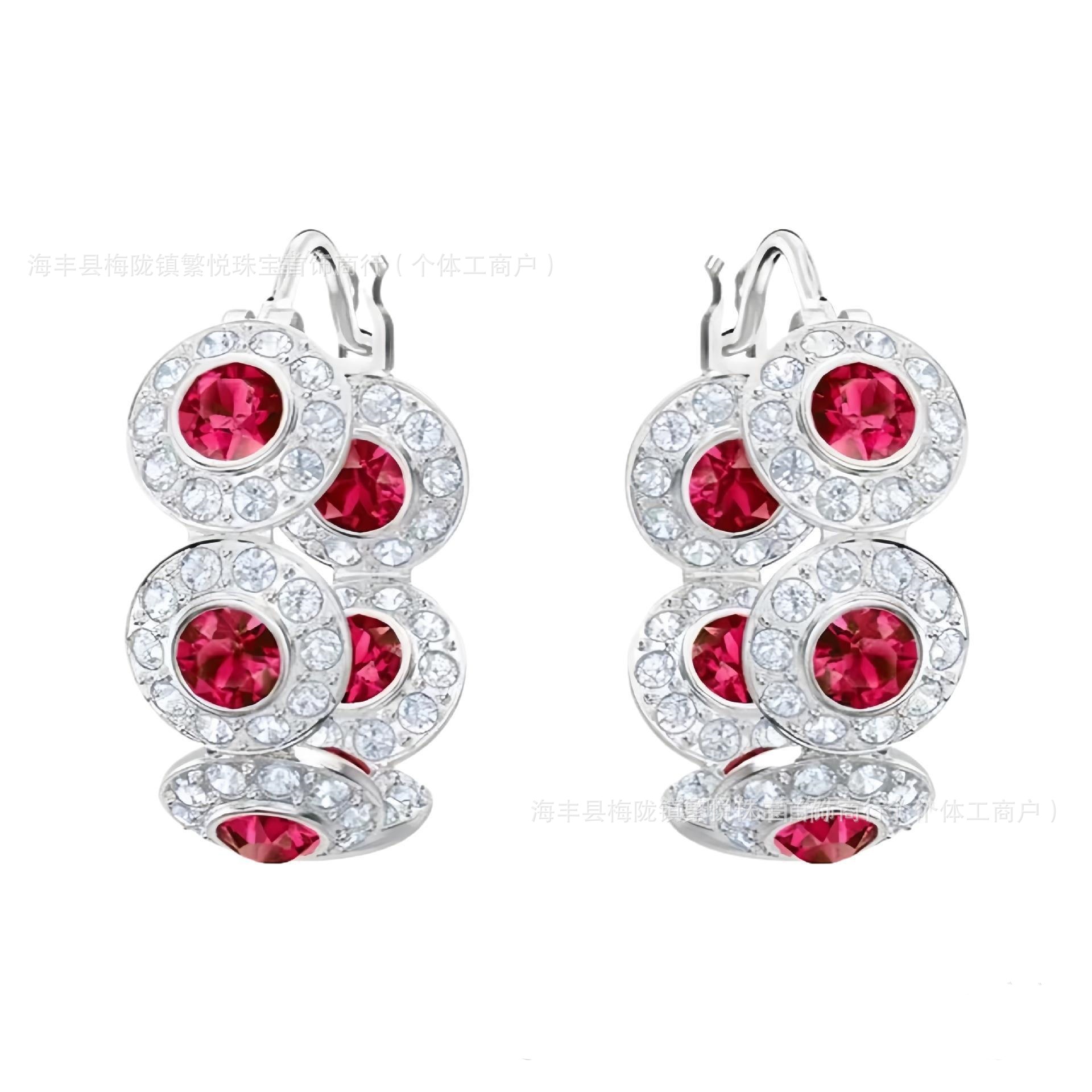 レッドクリスタルローマンイヤリング