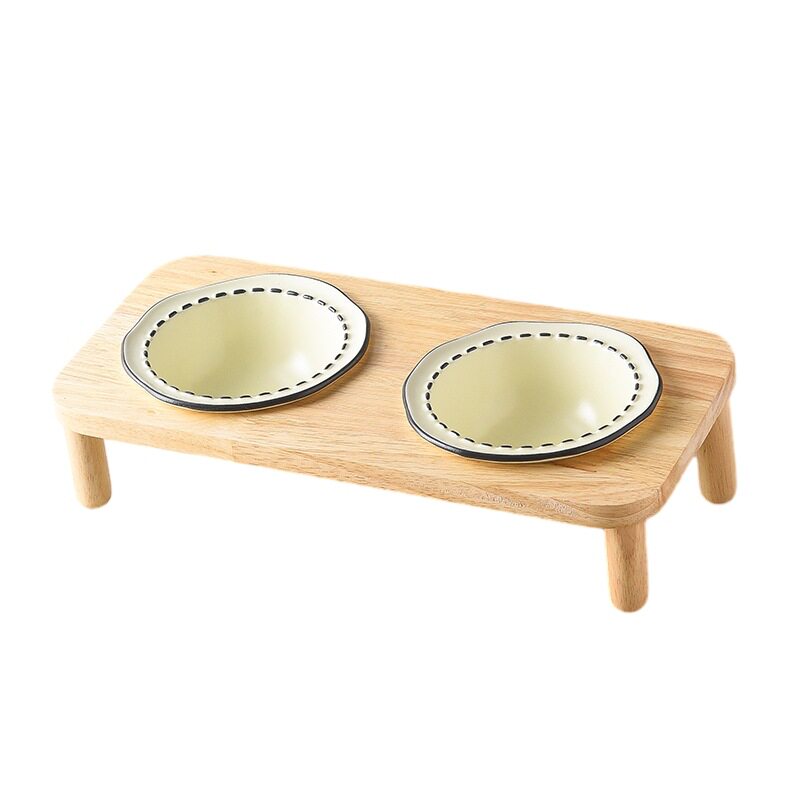 コミックボウル オフホワイト 2+ オーク材 2穴ラック 傾斜円柱付き