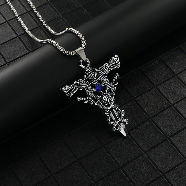 XL1810-187 ダブルドラゴン ブルーダイヤモンド クロス 60cm