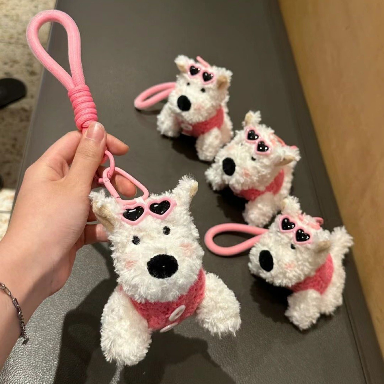 ピンクのベスト メガネ ウエスト ハイランド + ロープ バックル