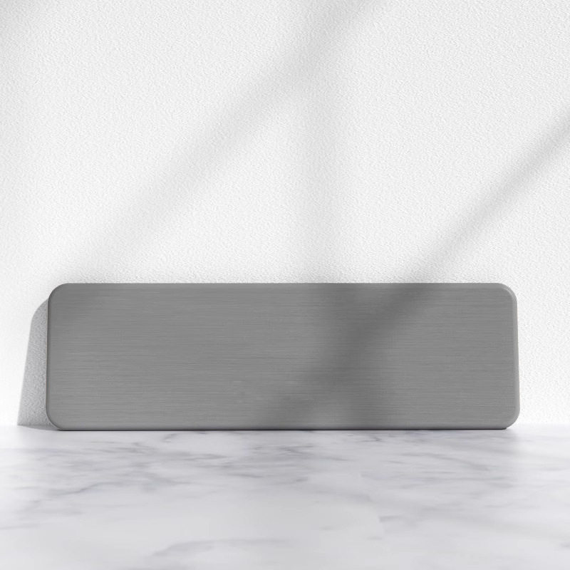 長方形ストリップ - ミディアムグレー (7*22*0.9cm)