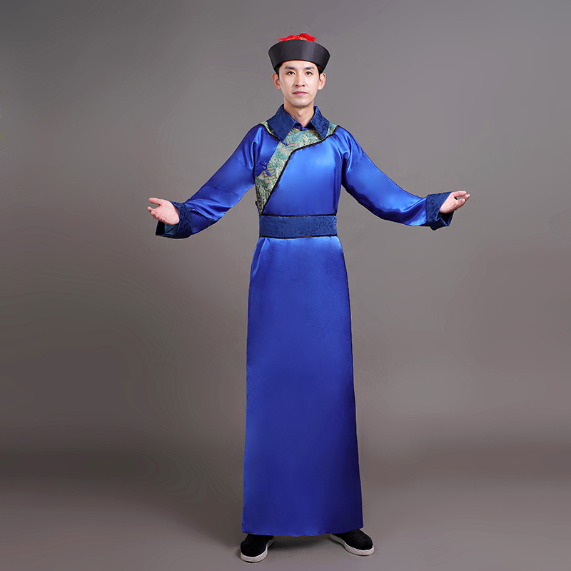 青い普通の帽子