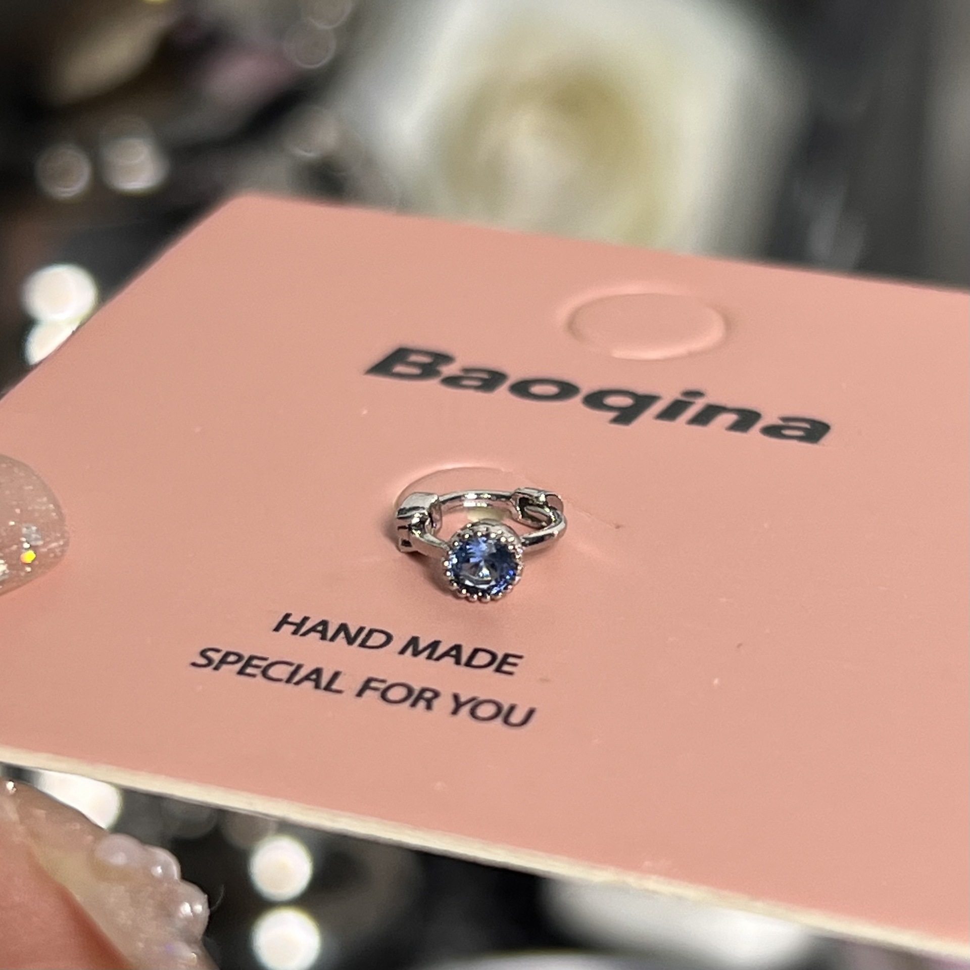 959 ブルーダイヤモンド イヤーカフ (シングル)