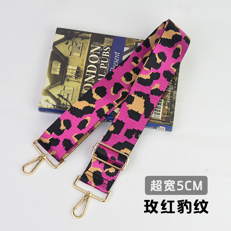 ローズレッドヒョウ柄（超幅広5CM）