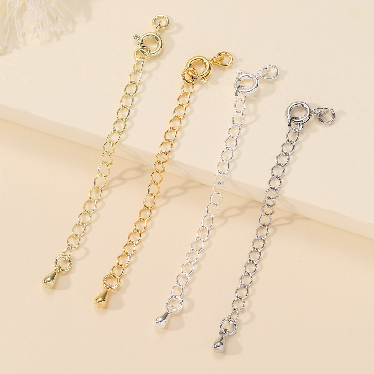 スプリングバックルウォータードロップテールチェーン