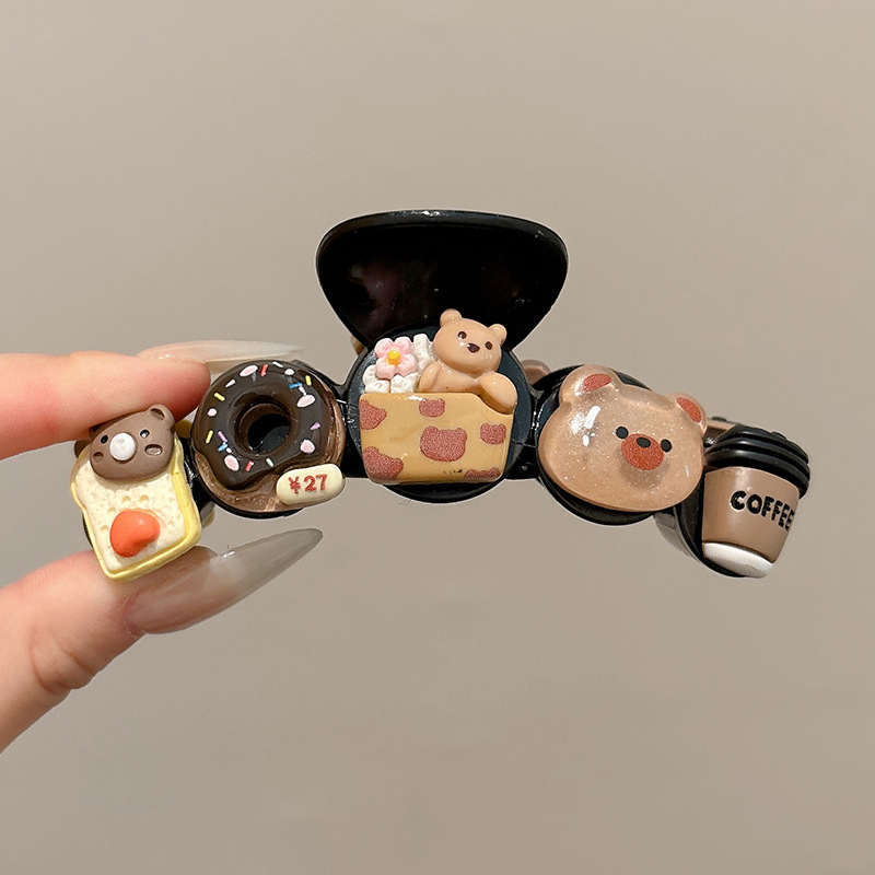 9#ドーナツ【艶あり黒底クリップ】