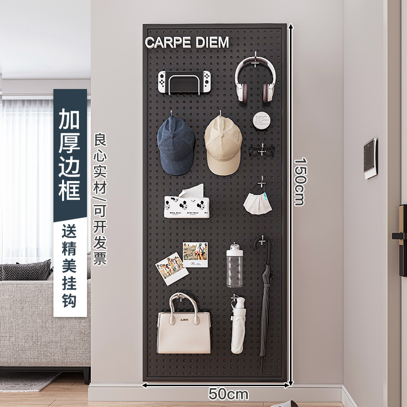 150×50cm-ブラック フック10個付き