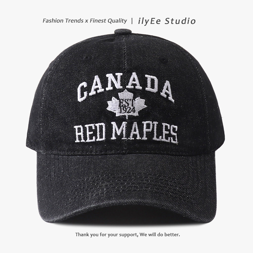 CANADA 刺繍ベースボールキャップ ブラック