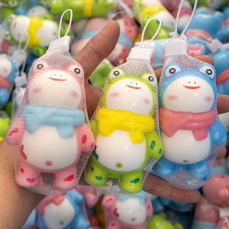 スカーフカエル【約10cm】メッシュバッグ