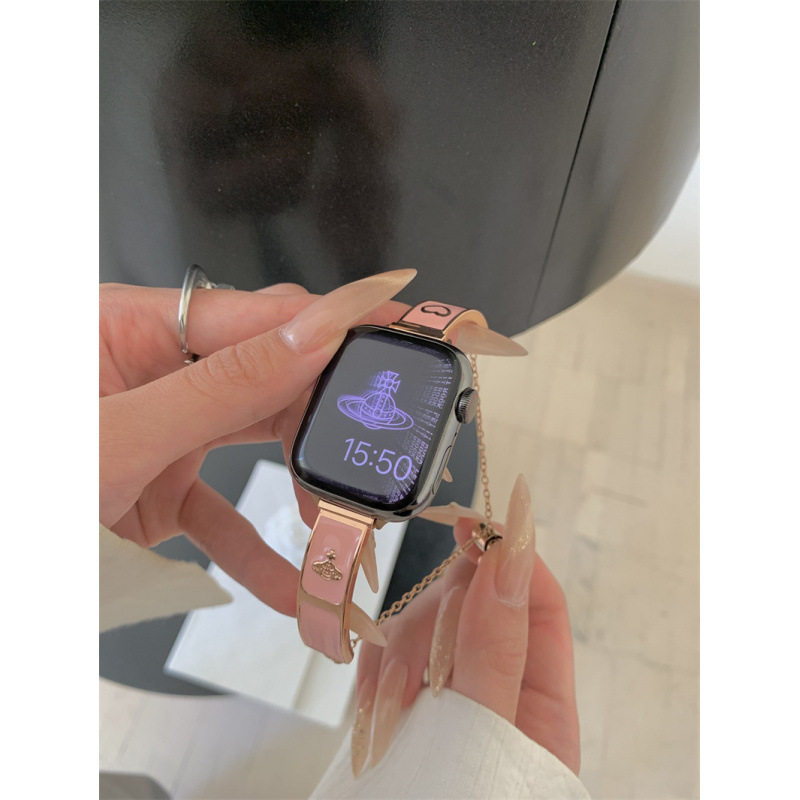 サターン ブレスレット - ローズゴールド パウダー