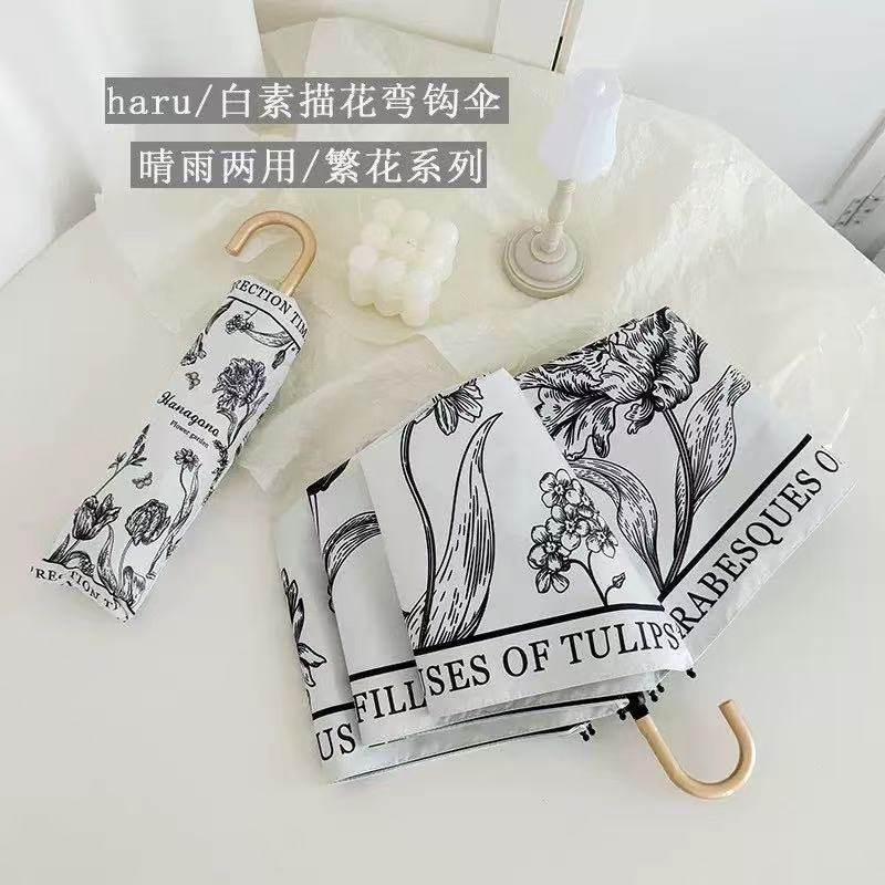 ゴールドフック白スケッチフラワー