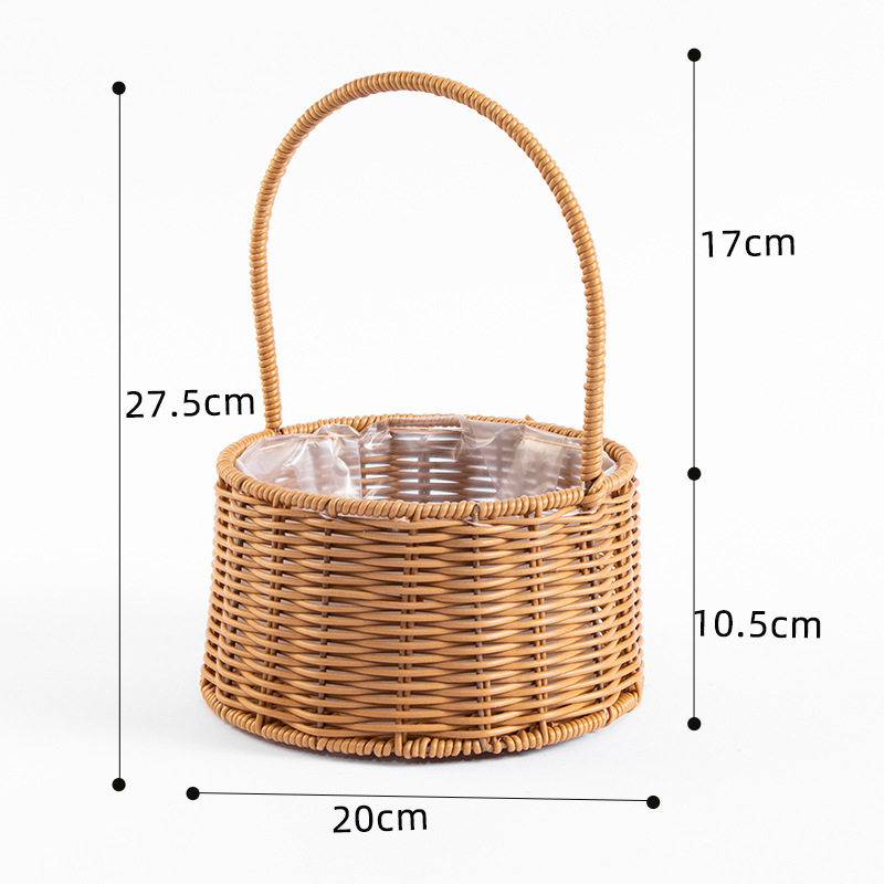 大型ラウンドハンドバッグ 19*10.5