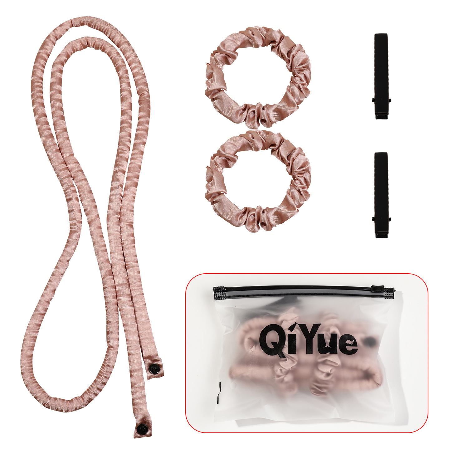 エクストラロングヘアアイロン - サテンレザーパウダー