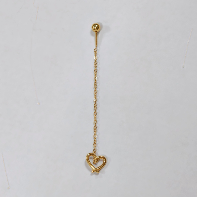 長い金色の愛の耳ワイヤー