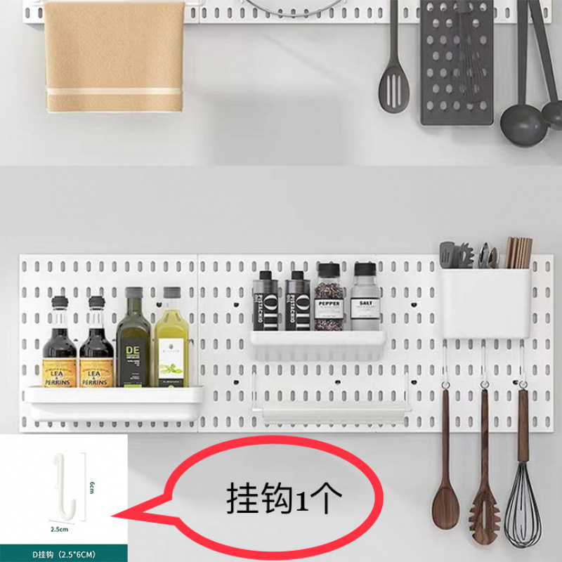 洋服キー小物フック[*1パック] - ホワイト[文字により異なります。写真は収納効果のみを示しています]