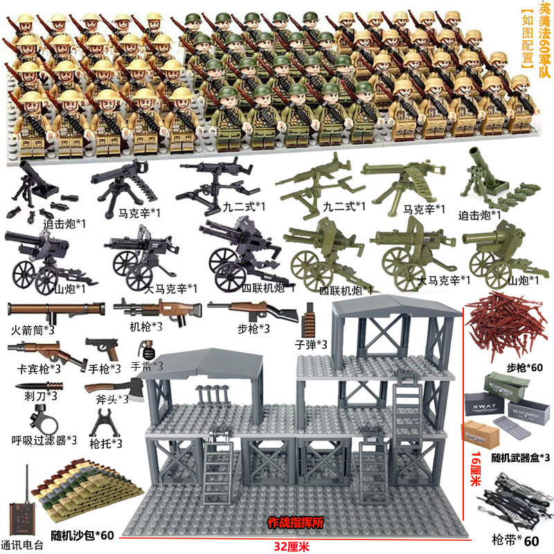 写真に示すように、英国およびアメリカのフランス 60 軍隊 + 戦闘指揮所