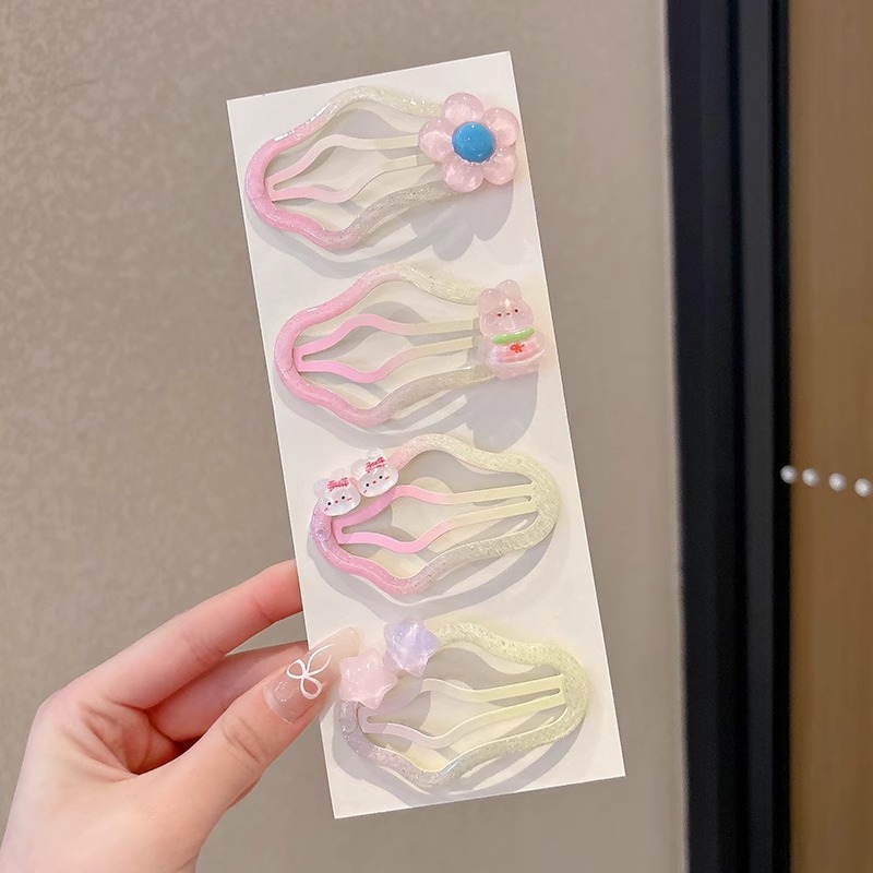 1#ピンクと黒【計4本】長さ7cm