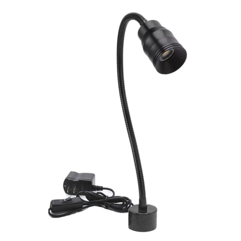 C型丸型マグネット[7W]黒220V USプラグ