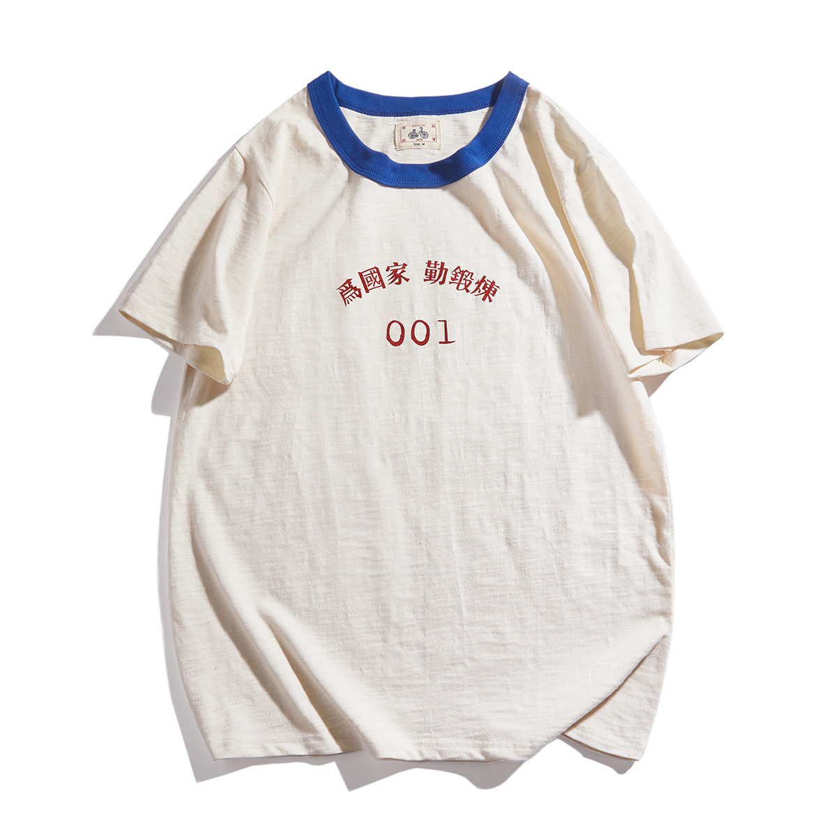 Dt-ブルークリップ襟-勤勉トレーニング-d半袖