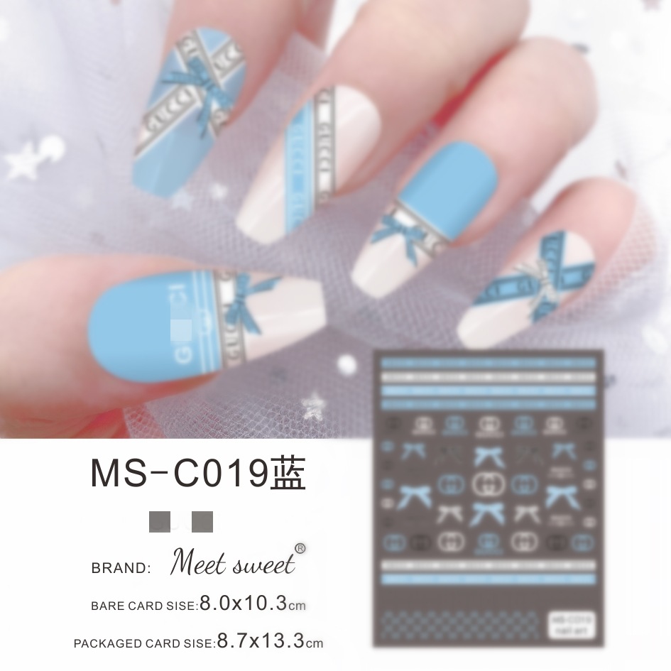 MS-C019ブルーgu蝶結びcci