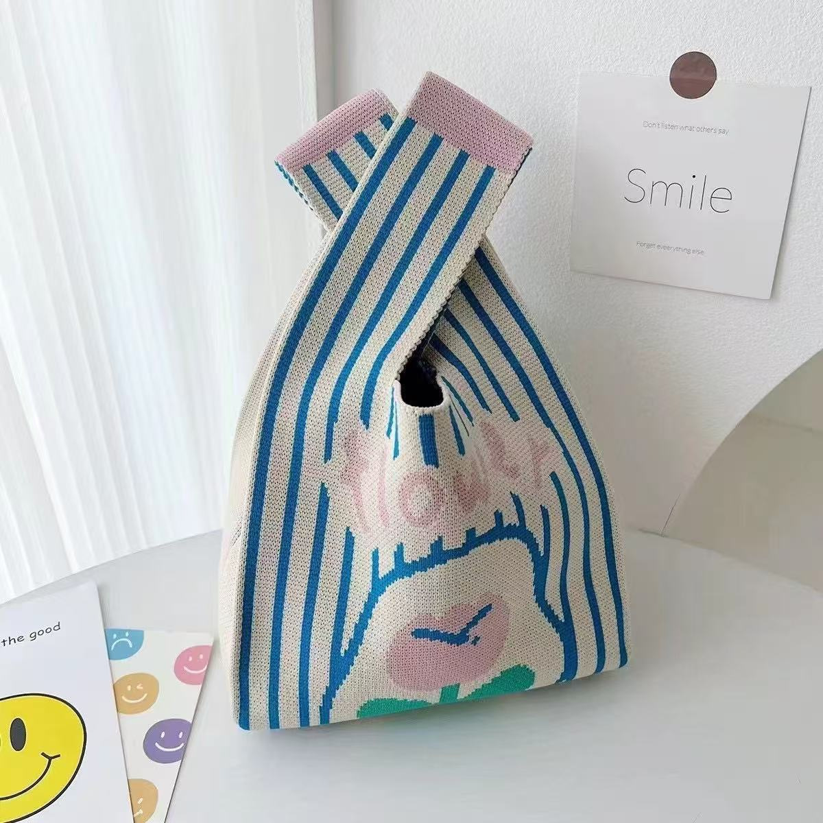 【ベストバッグ】ブルーストライプチューリップ