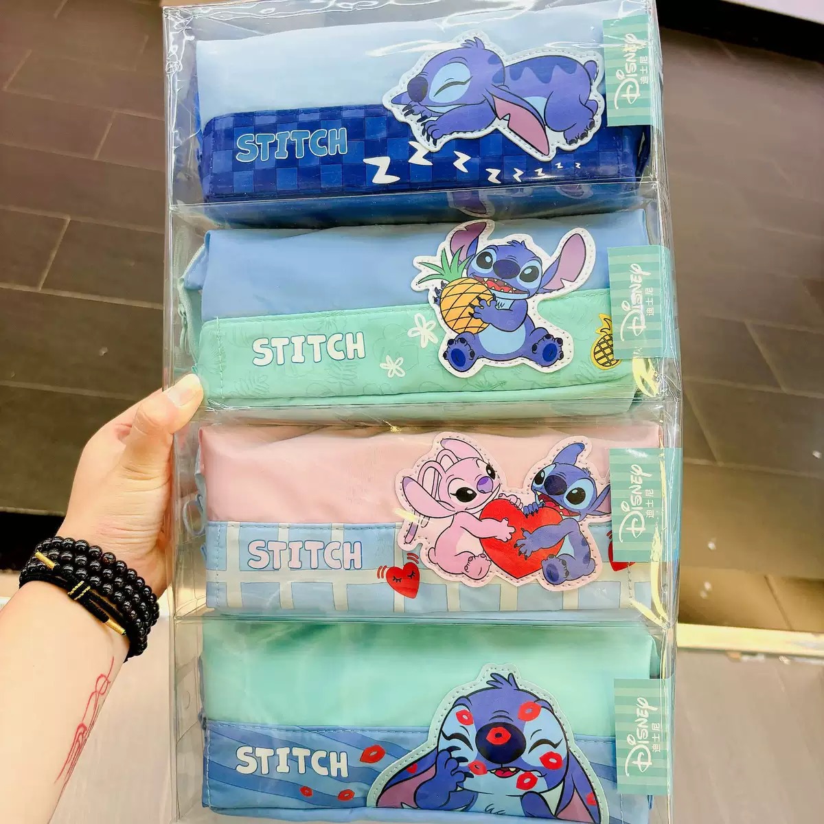 ステッチ大容量ペンケース