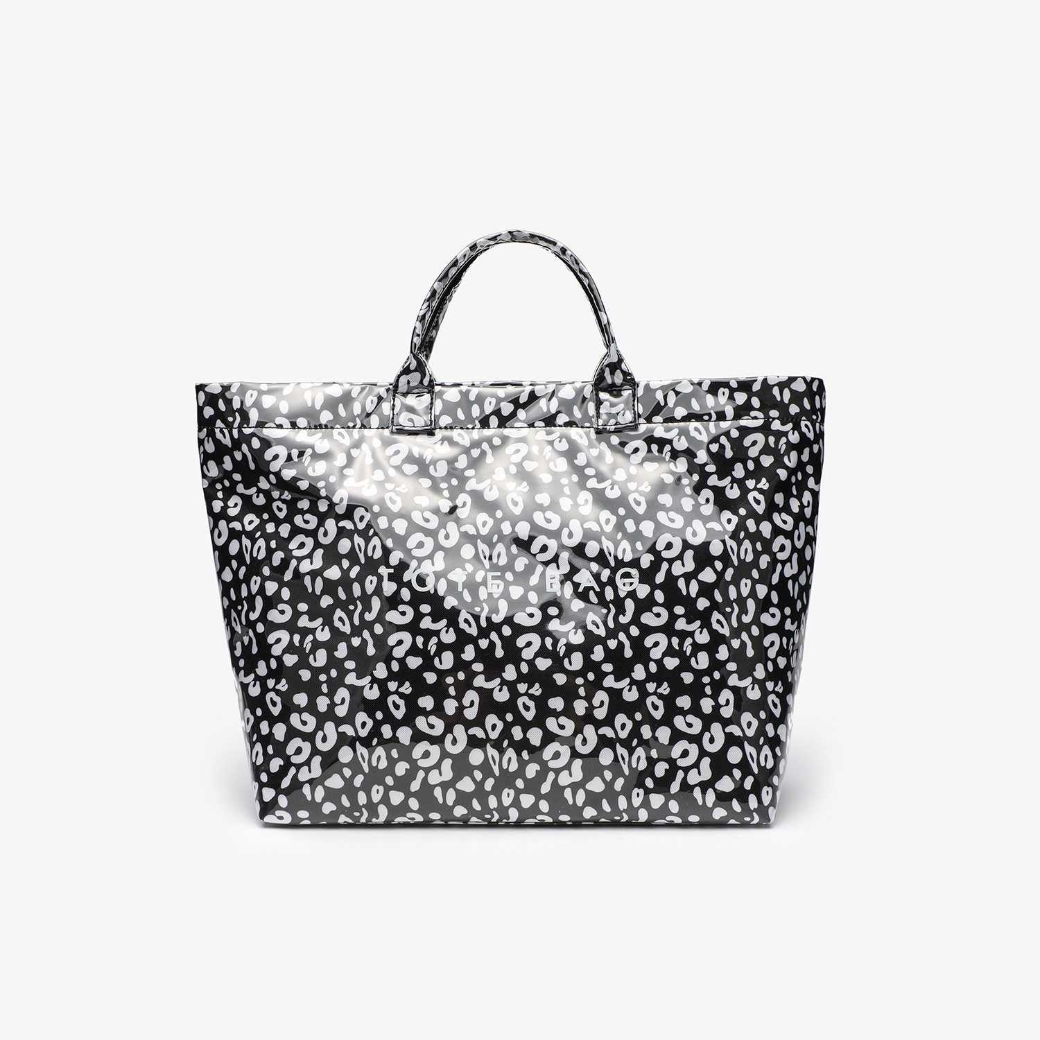 黒と白のヒョウ柄