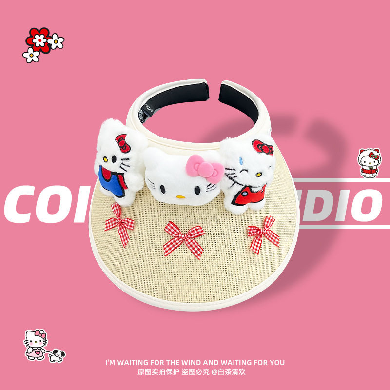 KT キャットボウストローエンプティハット ベージュ