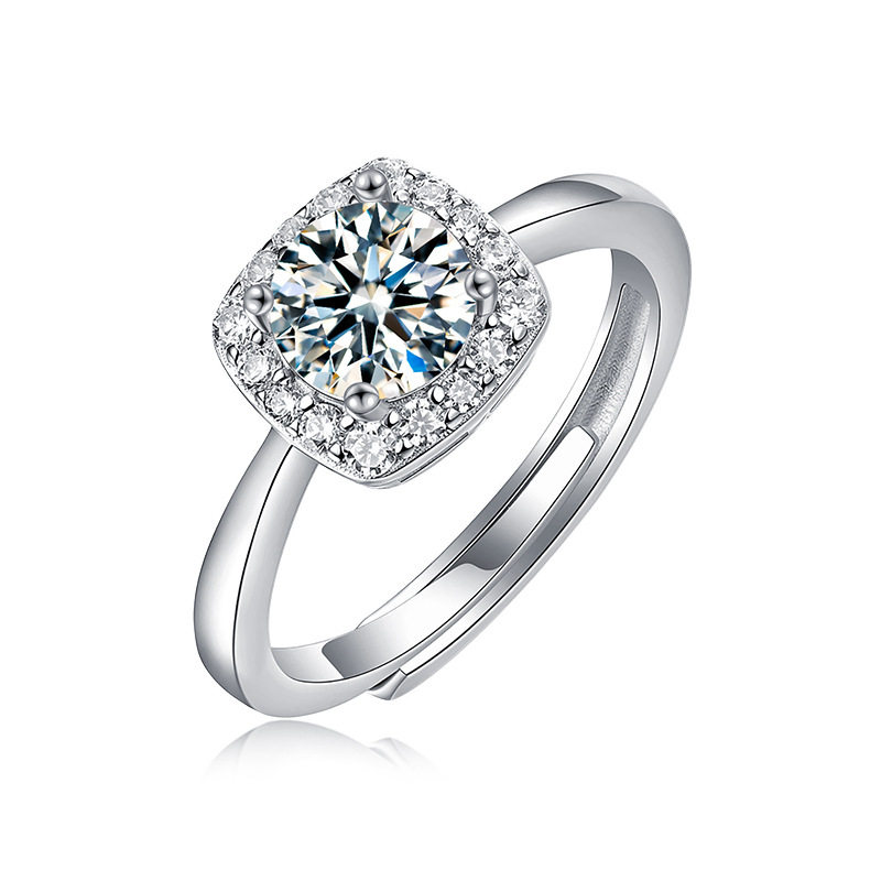 角砂糖リング ファッションバージョン（ホワイトゴールド）