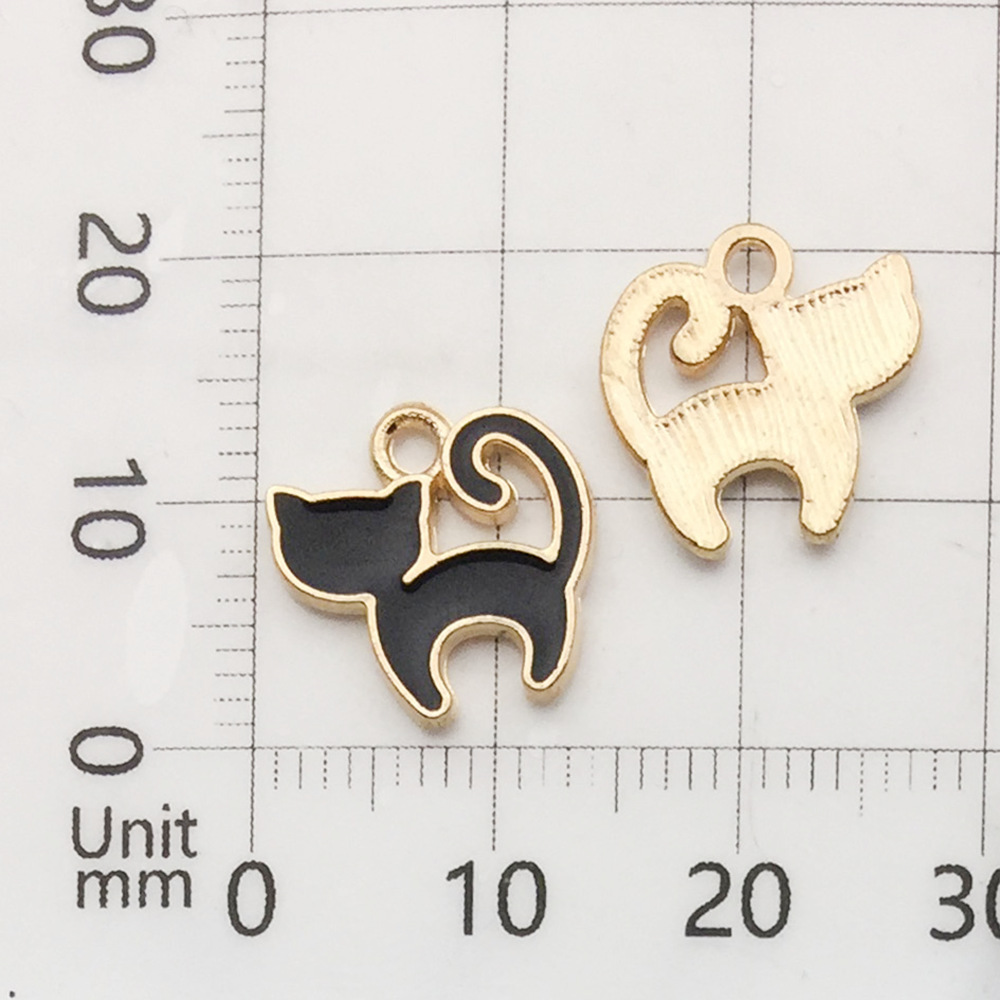 油が滴る黒い甲猫 1 匹-0.8g-12*12mm-9938