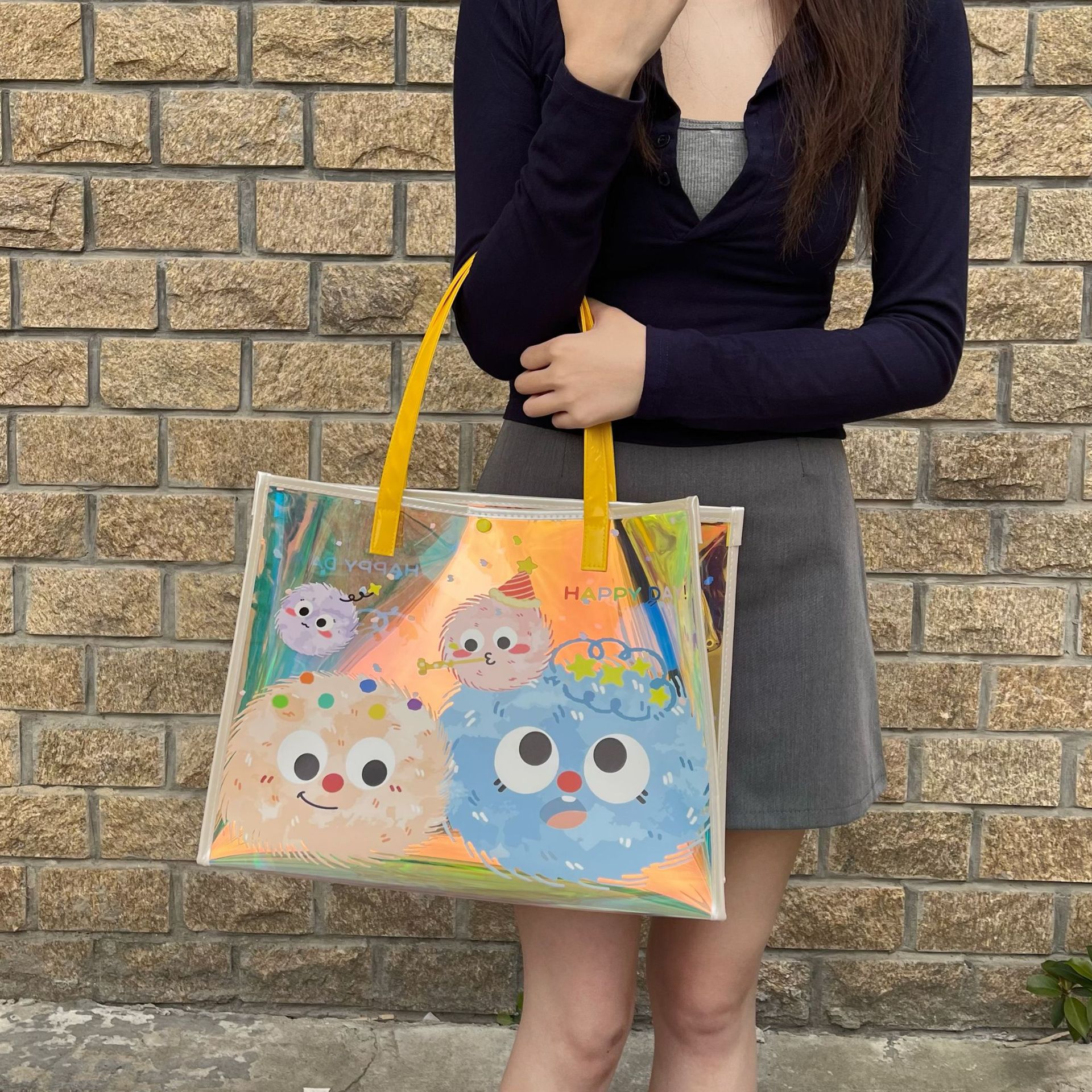 26*24*12cm;19;キャンディーファーボールイエローポータブル