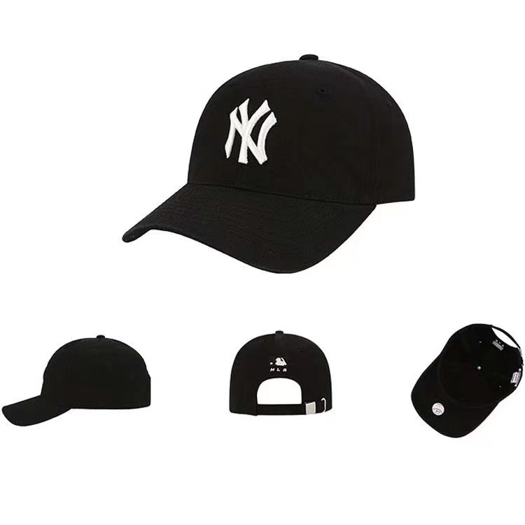ピークド キャップ - ブラック NY ラージ ラベル